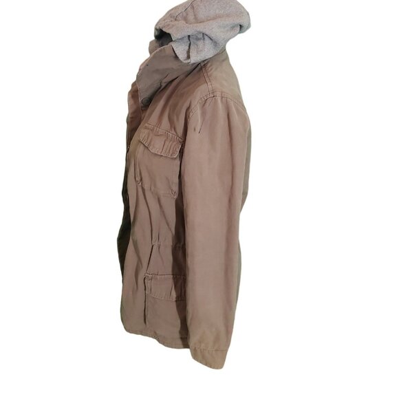 Thread & Supply Utility Jacket Cotton Removable Hood Olive Green Sz S - Picture 3 of 8